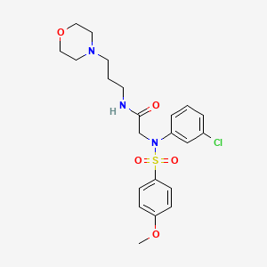 N~2~-(3-chlorophenyl)-N~2~-[(4-methoxyphenyl)sulfonyl]-N-[3-(morpholin-4-yl)propyl]glycinamide