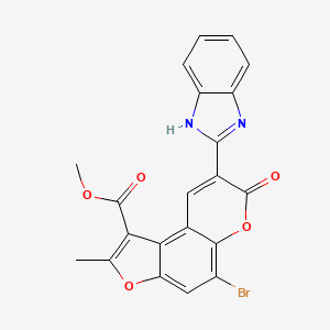 methyl 8-(1H-benzimidazol-2-yl)-5-bromo-2-methyl-7-oxo-7H-furo[3,2-f]chromene-1-carboxylate