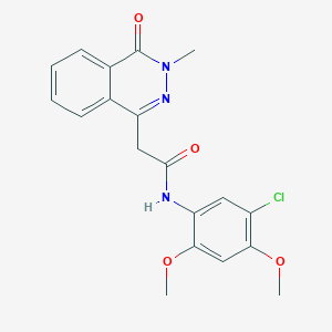 molecular formula C19H18ClN3O4 B15153401 N-(5-chloro-2,4-dimethoxyphenyl)-2-(3-methyl-4-oxo-3,4-dihydrophthalazin-1-yl)acetamide 