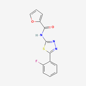 N-[5-(2-fluorophenyl)-1,3,4-thiadiazol-2-yl]furan-2-carboxamide