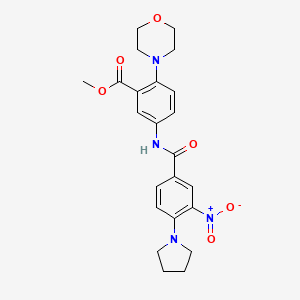 Methyl 2-(morpholin-4-yl)-5-({[3-nitro-4-(pyrrolidin-1-yl)phenyl]carbonyl}amino)benzoate