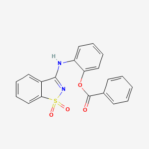 2-[(1,1-Dioxido-1,2-benzothiazol-3-yl)amino]phenyl benzoate