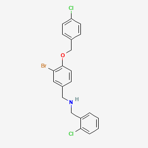 1-{3-bromo-4-[(4-chlorobenzyl)oxy]phenyl}-N-(2-chlorobenzyl)methanamine