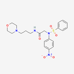 N-[3-(morpholin-4-yl)propyl]-N~2~-(4-nitrophenyl)-N~2~-(phenylsulfonyl)glycinamide