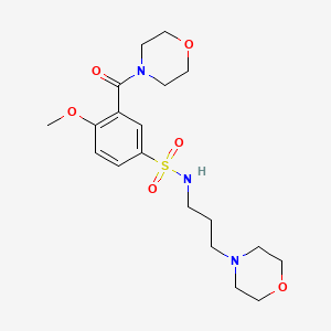 4-methoxy-3-(morpholin-4-ylcarbonyl)-N-[3-(morpholin-4-yl)propyl]benzenesulfonamide