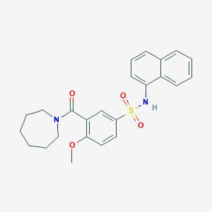 3-(azepan-1-ylcarbonyl)-4-methoxy-N-(naphthalen-1-yl)benzenesulfonamide