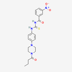 N-{[4-(4-butanoylpiperazin-1-yl)phenyl]carbamothioyl}-3-nitrobenzamide