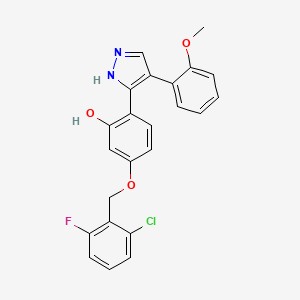 5-[(2-chloro-6-fluorobenzyl)oxy]-2-[4-(2-methoxyphenyl)-1H-pyrazol-3-yl]phenol