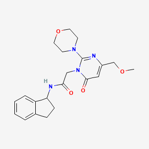 N-(2,3-dihydro-1H-inden-1-yl)-2-[4-(methoxymethyl)-2-(morpholin-4-yl)-6-oxopyrimidin-1(6H)-yl]acetamide