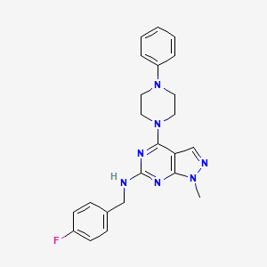 N-(4-fluorobenzyl)-1-methyl-4-(4-phenylpiperazin-1-yl)-1H-pyrazolo[3,4-d]pyrimidin-6-amine