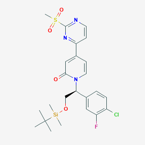 (S)-1-(2-((tert-Butyldimethylsilyl)oxy)-1-(4-chloro-3-fluorophenyl)ethyl)-4-(2-(methylsulfonyl)pyrimidin-4-yl)pyridin-2(1H)-one