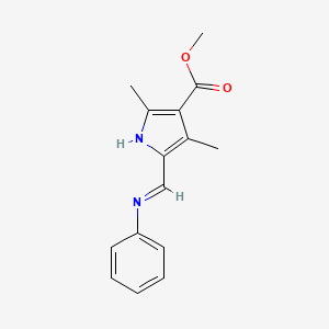 methyl 2,4-dimethyl-5-[(E)-(phenylimino)methyl]-1H-pyrrole-3-carboxylate