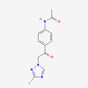 N-{4-[2-(3-iodo-1,2,4-triazol-1-yl)acetyl]phenyl}acetamide