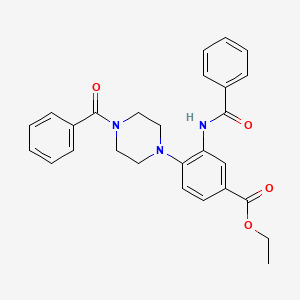 Ethyl 3-[(phenylcarbonyl)amino]-4-[4-(phenylcarbonyl)piperazin-1-yl]benzoate