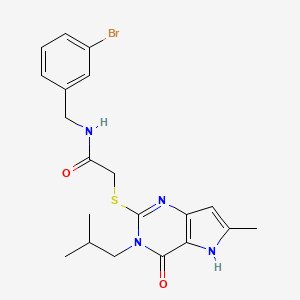 N-(3-bromobenzyl)-2-{[6-methyl-3-(2-methylpropyl)-4-oxo-4,5-dihydro-3H-pyrrolo[3,2-d]pyrimidin-2-yl]sulfanyl}acetamide