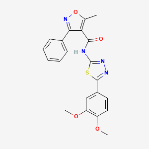 N-[5-(3,4-dimethoxyphenyl)-1,3,4-thiadiazol-2-yl]-5-methyl-3-phenyl-1,2-oxazole-4-carboxamide