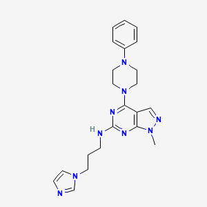 N-[3-(1H-imidazol-1-yl)propyl]-1-methyl-4-(4-phenylpiperazin-1-yl)-1H-pyrazolo[3,4-d]pyrimidin-6-amine