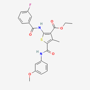 Ethyl 2-{[(3-fluorophenyl)carbonyl]amino}-5-[(3-methoxyphenyl)carbamoyl]-4-methylthiophene-3-carboxylate