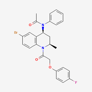 molecular formula C26H24BrFN2O3 B15154712 N-{(2R,4S)-6-bromo-1-[(4-fluorophenoxy)acetyl]-2-methyl-1,2,3,4-tetrahydroquinolin-4-yl}-N-phenylacetamide 