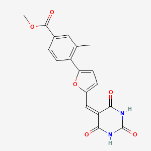 methyl 3-methyl-4-{5-[(2,4,6-trioxotetrahydropyrimidin-5(2H)-ylidene)methyl]furan-2-yl}benzoate