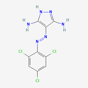 4-[2-(2,4,6-Trichlorophenyl)hydrazinylidene]pyrazolidine-3,5-diimine