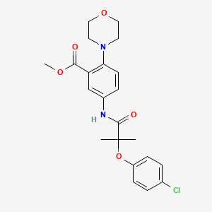 Methyl 5-{[2-(4-chlorophenoxy)-2-methylpropanoyl]amino}-2-(morpholin-4-yl)benzoate