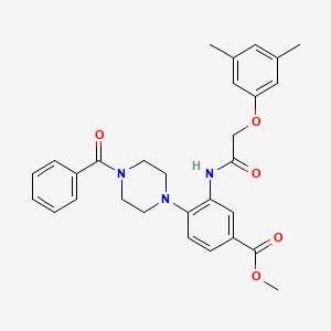 molecular formula C29H31N3O5 B15154754 Methyl 3-{[(3,5-dimethylphenoxy)acetyl]amino}-4-[4-(phenylcarbonyl)piperazin-1-yl]benzoate 