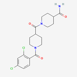 1-[1-(2,4-Dichlorobenzoyl)piperidine-4-carbonyl]piperidine-4-carboxamide