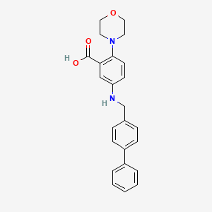 5-[(Biphenyl-4-ylmethyl)amino]-2-(morpholin-4-yl)benzoic acid