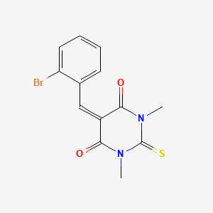 molecular formula C13H11BrN2O2S B15154813 5-(2-bromobenzylidene)-1,3-dimethyl-2-thioxodihydropyrimidine-4,6(1H,5H)-dione 