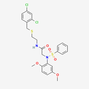 N-{2-[(2,4-dichlorobenzyl)sulfanyl]ethyl}-N~2~-(2,5-dimethoxyphenyl)-N~2~-(phenylsulfonyl)glycinamide