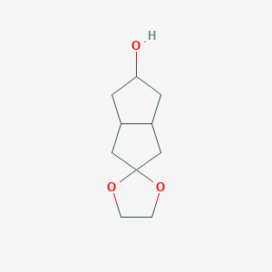 molecular formula C10H16O3 B1515491 spiro[1,3-dioxolane-2,5'-2,3,3a,4,6,6a-hexahydro-1H-pentalene]-2'-ol 