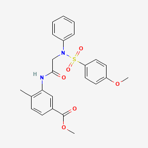 molecular formula C24H24N2O6S B15154932 methyl 3-({N-[(4-methoxyphenyl)sulfonyl]-N-phenylglycyl}amino)-4-methylbenzoate 