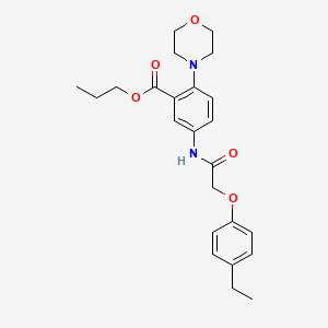 Propyl 5-{[(4-ethylphenoxy)acetyl]amino}-2-(morpholin-4-yl)benzoate