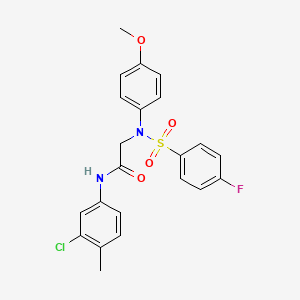 N-(3-chloro-4-methylphenyl)-N~2~-[(4-fluorophenyl)sulfonyl]-N~2~-(4-methoxyphenyl)glycinamide