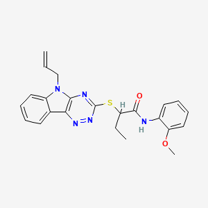 N-(2-methoxyphenyl)-2-{[5-(prop-2-en-1-yl)-5H-[1,2,4]triazino[5,6-b]indol-3-yl]sulfanyl}butanamide