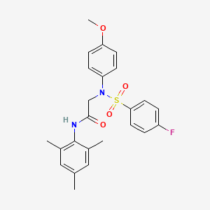 N~2~-[(4-fluorophenyl)sulfonyl]-N~2~-(4-methoxyphenyl)-N-(2,4,6-trimethylphenyl)glycinamide