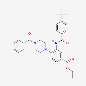 Ethyl 3-{[(4-tert-butylphenyl)carbonyl]amino}-4-[4-(phenylcarbonyl)piperazin-1-yl]benzoate