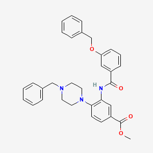 Methyl 3-({[3-(benzyloxy)phenyl]carbonyl}amino)-4-(4-benzylpiperazin-1-yl)benzoate