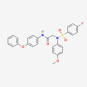 N~2~-[(4-fluorophenyl)sulfonyl]-N~2~-(4-methoxyphenyl)-N-(4-phenoxyphenyl)glycinamide