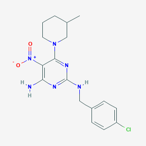 N~2~-(4-chlorobenzyl)-6-(3-methylpiperidin-1-yl)-5-nitropyrimidine-2,4-diamine