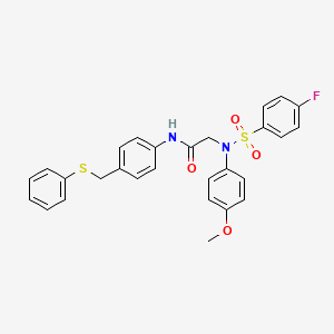 N~2~-[(4-fluorophenyl)sulfonyl]-N~2~-(4-methoxyphenyl)-N-{4-[(phenylsulfanyl)methyl]phenyl}glycinamide