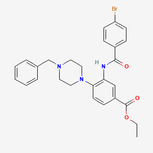 Ethyl 4-(4-benzylpiperazin-1-yl)-3-{[(4-bromophenyl)carbonyl]amino}benzoate