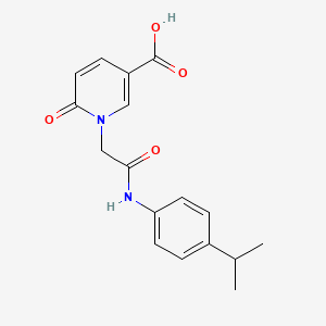 6-Oxo-1-(2-oxo-2-{[4-(propan-2-yl)phenyl]amino}ethyl)-1,6-dihydropyridine-3-carboxylic acid