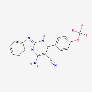 4-Amino-2-[4-(trifluoromethoxy)phenyl]-1,2-dihydropyrimido[1,2-a]benzimidazole-3-carbonitrile