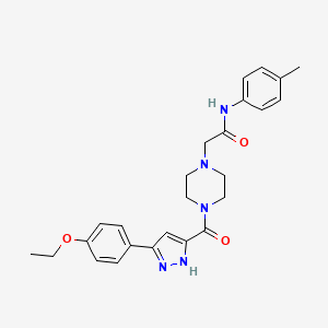 2-(4-{[5-(4-ethoxyphenyl)-1H-pyrazol-3-yl]carbonyl}piperazin-1-yl)-N-(4-methylphenyl)acetamide