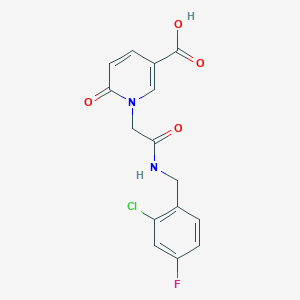 1-{2-[(2-Chloro-4-fluorobenzyl)amino]-2-oxoethyl}-6-oxo-1,6-dihydropyridine-3-carboxylic acid