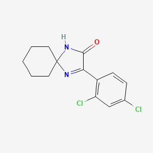 molecular formula C14H14Cl2N2O B15155200 3-(2,4-Dichlorophenyl)-1,4-diazaspiro[4.5]dec-3-en-2-one 