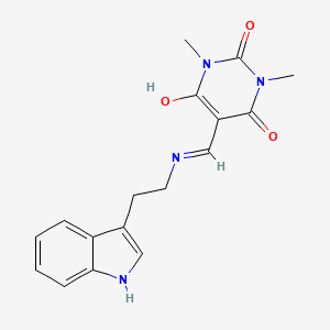 5-({[2-(1H-indol-3-yl)ethyl]amino}methylidene)-1,3-dimethylpyrimidine-2,4,6(1H,3H,5H)-trione