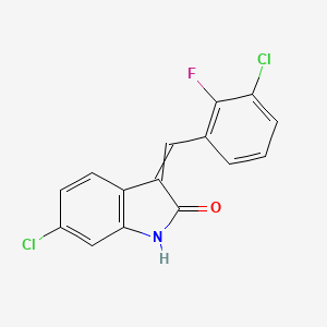 6-Chloro-3-[(3-chloro-2-fluorophenyl)methylene]-1,3-dihydro-2H-indol-2-one